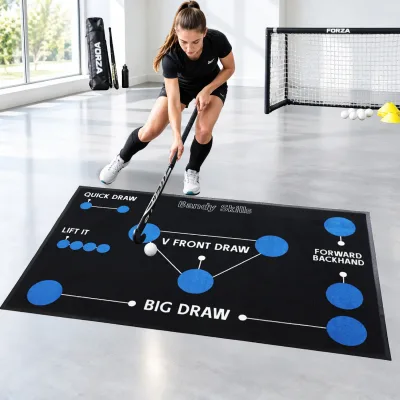 Wear Resistant Rubber Hockey Training Mat with Anti Slip Quiet Surface for Indoor Ice Skating Shooting and Hockey Skill Practice