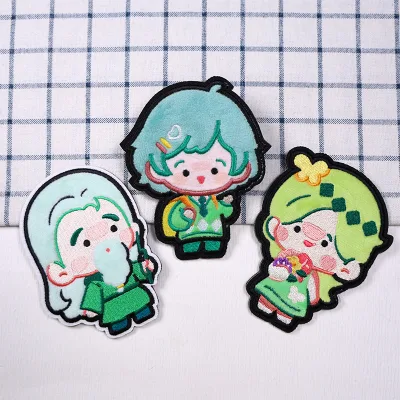 Factory-customized Synthetic Resin Plush Embroidered Fridge Magnets Travel-themed Cultural Creative Souvenirs Cartoon Character