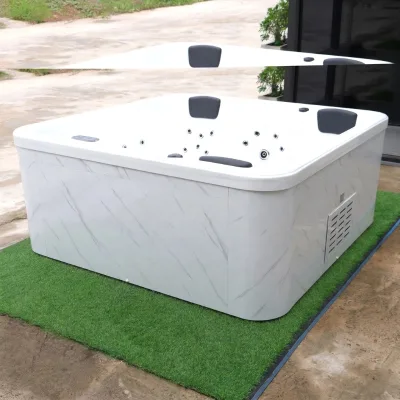 Freestanding Modern Whirlpool Spa Tub Massage Spa Hot Tub Outdoor Use Jacuzzier Outdoor Spa with Drainer for Backyard