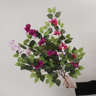Artificial Bougainvillea Flower Branch Faux Silk Flowers for Wedding Hall Hotel Mall Home Floral Arrangement