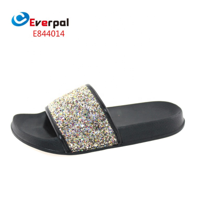 New Arrival Gold Dust Strap Flat Slide Slipper