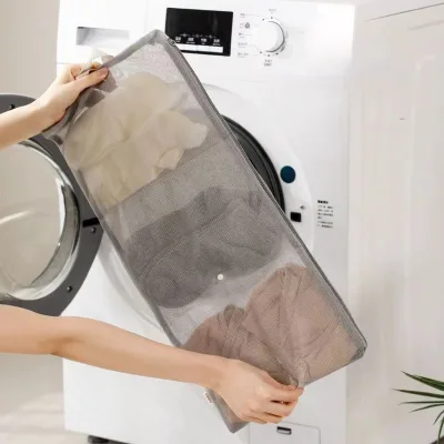 Special Anti-Deformation Large Fine Mesh Laundry Bag Foldable Polyester Net for Washing Machine for Underwear and Bras