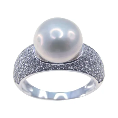 Antique Pearl Engagement Ring for Manpearl Eyebrow Ring Sterling Silver Pearl Ring With