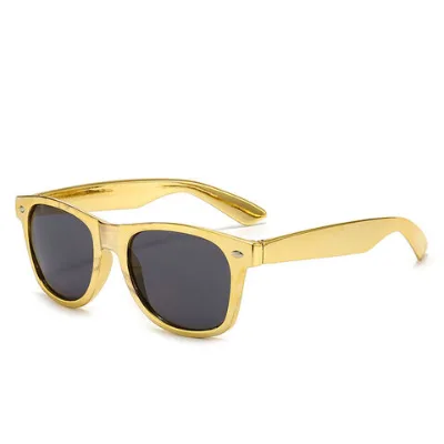 Promotional Metallic Gold Sunglasses, Logo can be customized