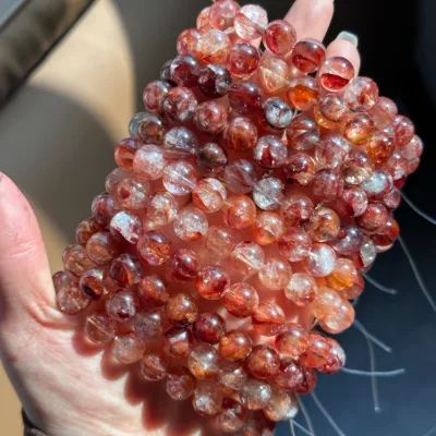 Wholesale Polished Fire Quartz Bracelet Crystals Healing Stones Natural Crystal Stones for Sale