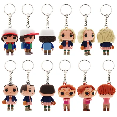 New Stranger Things Eleven Demogorao Barb Steve Robin Keychain Toy Vinyl Figure Pocket Things Keychain Model Toys Gifts