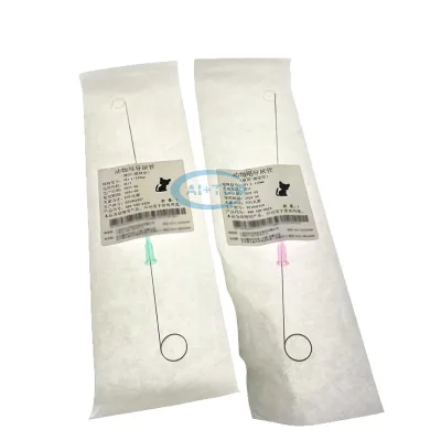 Veterinary Pigtail Catheter with Locking System for Safe Drainage
