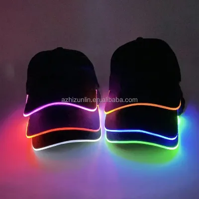 Zhizunlin LED Light Baseball Hat Flashing Glow Rave Christmas Party Child Security Battery Powered Hip-hop Club Bar Party Props