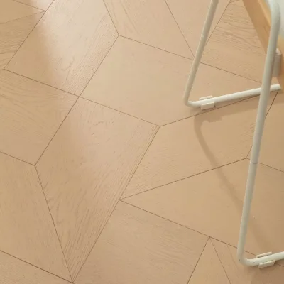 Square Parallelogram and Trapezoidal Mosaic Flooring White Ash Flooring Wood Parquet Flooring for Interior Decoration
