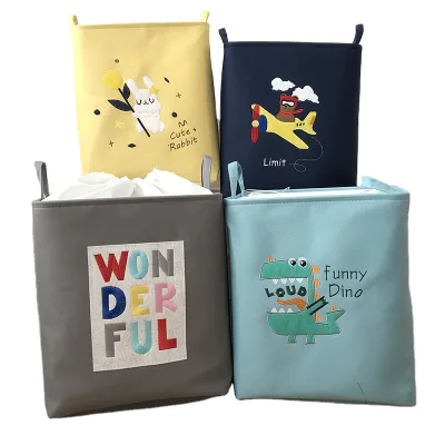 Cartoon Dinosaur Foldable Storage Basket Multifunctional Design with Storage Function for Laundry Clothing Bags for Bathroom Use