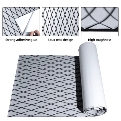 Modern Durable Marine Flooring High Density PE/EVA Foam Click Installation Waterproof Brushed Technics for Outdoor Use