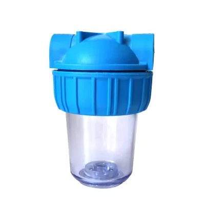 5 Inch Electric High Flow PC Clear Water Filter Bottle Italian Style Pre Filter Housing for Household Reverse Osmosis