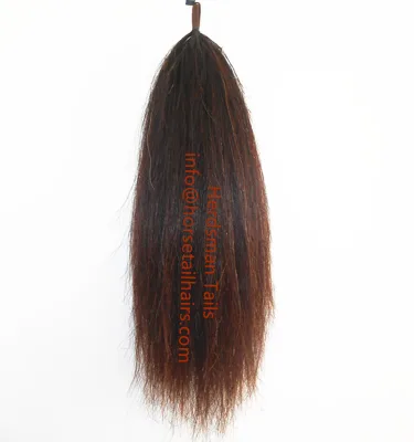 Dark Chesntut/Sorrel ( Liver Brown ) Color Horse Hair Tail Extensions in 50-95 CM Long 1 Pound Tapered False Tail Sales