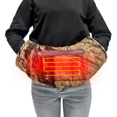 Customized Logo Camouflage Windproof Waterproof Hunting Fishing Hand Warmer Muff with Waist Strap