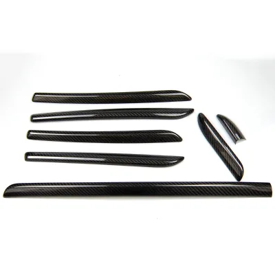 CARMON Hard Carbon Fiber Cover Stickers of Dash Board & Door Trim Strips for Audi A3 8V 2014-2018