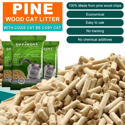 2.75KG Pine Wood Cat Litter Natural Plant Dustless Cat Litter Pine Wood Pellet 5L