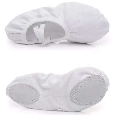 Best Selling Cheap Girls Women Genuine Leather Dance Stretch Canvas Ballet Shoes