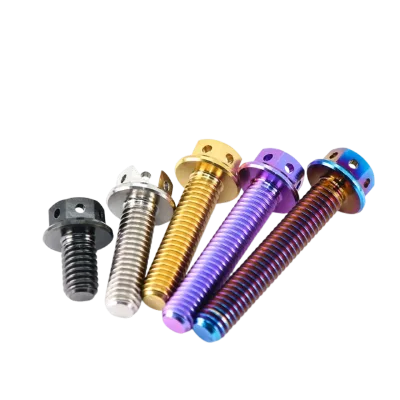 Hot Sale Colored Titanium Alloy Flange Bolts | ISO Certified | Red/Blue/Gold Anodizing | OEM Custom Sizes Available