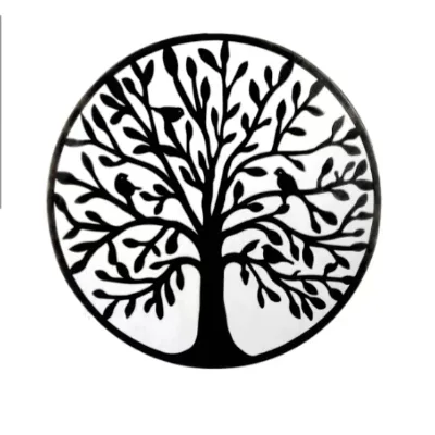 Custom Signs Home Decor Black Metal Wall Art Tree of Life Wall Decor for Living Room