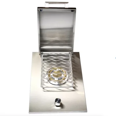 304 Stainless Steel Compact Design Portable Outdoor BBQ Grill with Single Side Burner