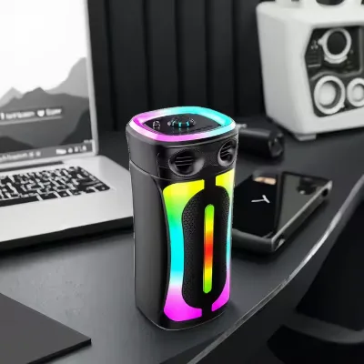 Portable Outdoor for Bluetooth Speaker with Microphone Full Range Wireless Audio Music Box Featuring Airplay for Outdoors