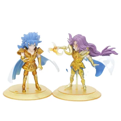 Hot Selling Japanese 5pcs Gold Saint Anime Aries Taurus Gemini Cancer Leo Virgo Libra Scorpio Action Figure for Kids Gift