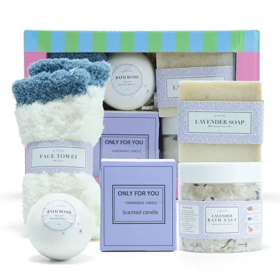 Luxury Spa Towel Sets Private Label Relaxing Self Care Spa Set Luxury Women Spa Self Care Gift Set