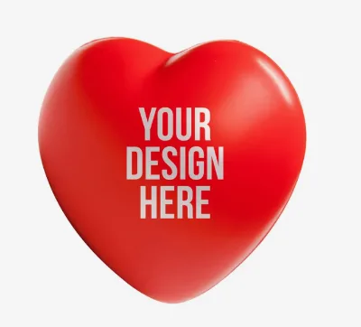 Custom Logo Heart Shaped Stress Reliever Squeeze Ball Promotional Corporate Giveaway OEM Manufacturer Direct Supply