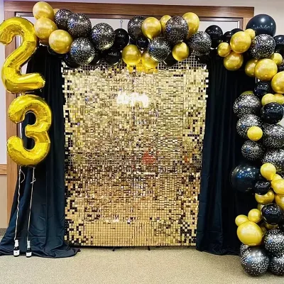 30 30cm Shimmer Wall Backdrops Square Sequin Panels Decor for Valentine's Decorations Birthday Wedding Bachelorette Party