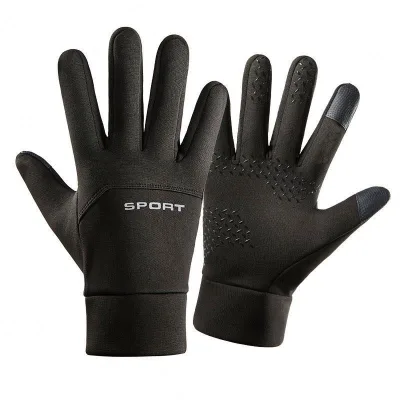 Wholesale Winter Warm Touch Screen Cycling Motorcycle Outdoor Sports Gloves in Black Racing Gloves