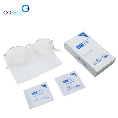 High Quality Pre-moistened Single Package Cleaning Wiping Cloth Anti Fog Screen Lens Glasses Tissue