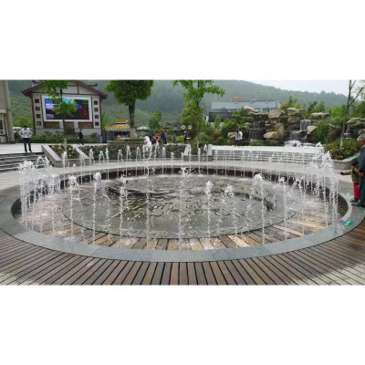 Customized Large Dryland Fountain Equipment for Outdoor Shopping Centers & Gardens LED Lighting Made of Stone & Stainless Steel