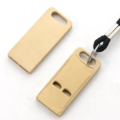 Wholesale Outdoor Survival Emergency SmallTactical Self Rescue SOS Double-Barrelled Two Tube High Decibel Brass Metal Whistle