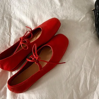 Manufacturer Custom New Arrivals Accept Custom Design and Logo Ladies' Elegant Mary Jane Flat Shoes With Soft Comfortable Sole f