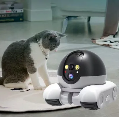 Wholesale Modern Luxury Rechargeable Wide Angle Dual-Lens Car-Shaped Pet Smart Monitor Robot Remote Control 1080P 4G WiFi