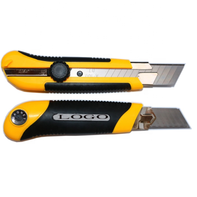 Heavy Duty Utility Knife Rubber Handle Retractable Blade Cutter Knife Use Blade 25mm Wide
