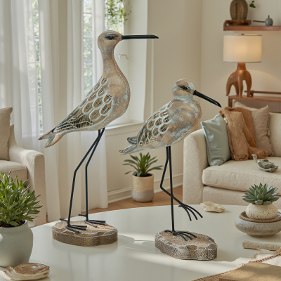 Retro Long Legged Seabird Desktop Decoration Ornament