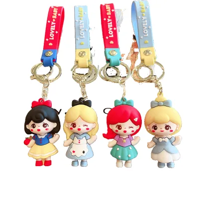 Fantasy Adventure Movie Alice's Adventures in Wonderland Toys Keychains Promotional Wholesale PVC Anime KeyChains Accessories