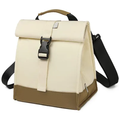 Custom Collapsible Roll-Up Large Insulated Thermal Cooler Bag Leak-Proof Soft Sided Portable Picnic Bento Food Carrying Bag