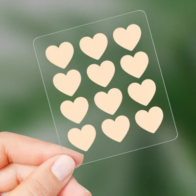 Adorable Heart-shape Skin Color 12-count Deep Repair Natural Extract Hydrocolloid Acne Spot Treatment Patch Tea Tree Essential