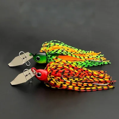 Vibrating Chatterbait Jig Silicone Skirt Artificial Lure Multiple Patterns for Predator Fishing Bass Fishing