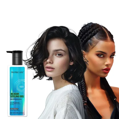 Hair Styling Gel 48 Hours Strong Hold Wet Look Hair Gel for Smooth Sleek Styles