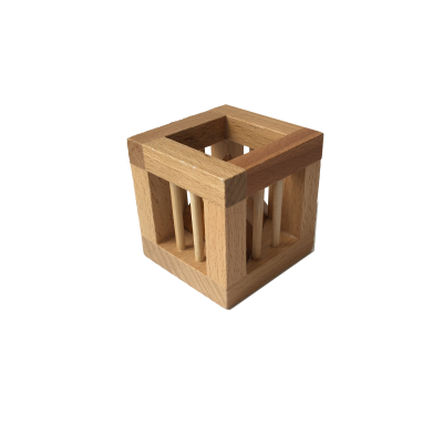 Cube Mysterious Wooden Classic Genius Puzzles 3D Disentanglement Puzzles Brain Teaser Twist Kongming Luban Interlocking Puzzle
