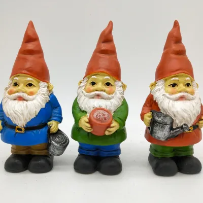 Garden Accent Free Standing Gnome with a Watering Can, Hand Painted