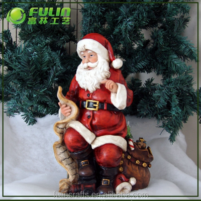 Christmas sitting santa claus,santa christmas sacks,decoration xmas