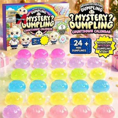 Glitter Crystal Buns Pinch Le Surprise Gift Box Transparent Jelly Texted Decompression Toy Multicolor Set Blind Box