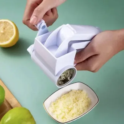 Syh641 Handheld Mini Rotary Cheese Grater Shredder Stainless Steel Drum for Hard Nuts Kitchen Gadgets Metal Material