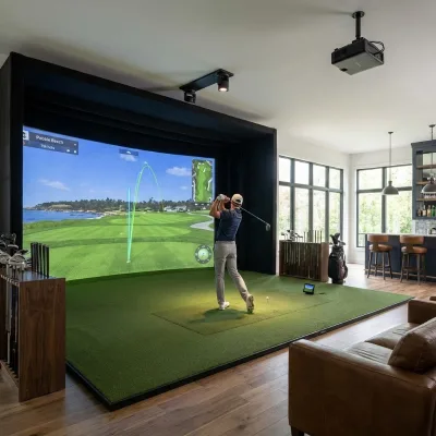 Professional Indoor Golf Simulator High-Speed Tracking & Swing Analysis Indoor Golf Training Aids Simulator System Golf Club