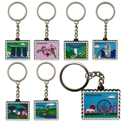 Enamel Customized Keyring Key Ring Keychains Holder Key Chains Custom Metal Custom Logo Design Wholesale Souvenir Gifts 2D 3D