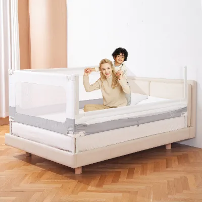 Chocchick Valla Extensible Poly Nursery Fence Safe Baby Bed Rails Toddlers Extra Long Bedrail Extendable Bed Guard Eco-Friendly
